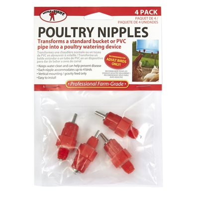 Chicken drinker nipple, 4 pack