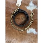 3 / 4 lead strap brown / gold chain
