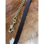 3 / 4 lead strap brown / gold chain