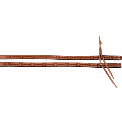 CL BARB WIRE REINS 7' GOLDEN