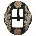 Boucle rust iron ronde fleur