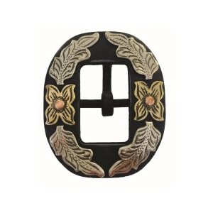 Silver rust iron flower buckle