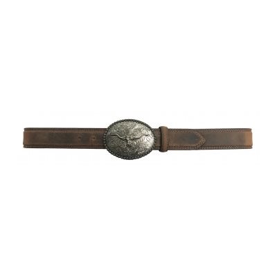 CEINTURE HOMME BRUN LONGHORN BOUCLE