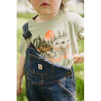 Camping t shirt teal