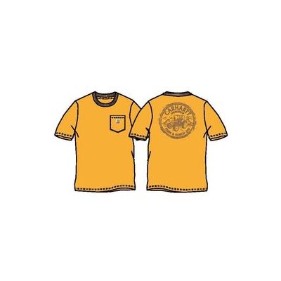 Tractor t shirt with pocket old gold