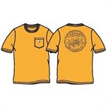 Tractor t shirt with pocket old gold