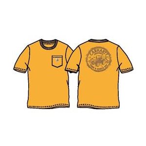 Tractor t shirt avec poche old gold