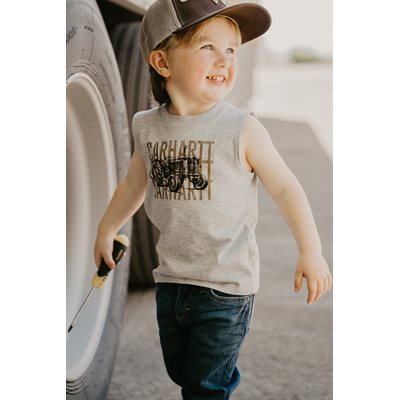 Sleevelless tractor Grey camisole