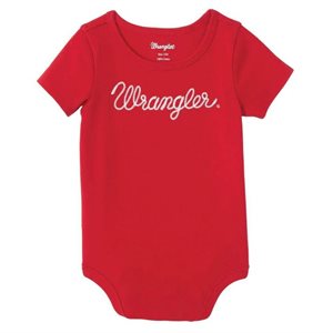 RED WRANGLER LOGO GIRL ONESIE