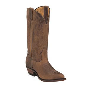 Botte Boulet Femme pointue brune semelle de cuir