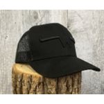 PONYTAIL CAP BLACK LOGO BLACK