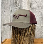 Casquette Hostile Western Gris / bourgonne