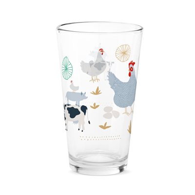 HP FARM ANIMALS PINT GLASS