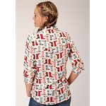 CHEMISE FEMME M / L BOOT PRINT WESTERN ROPER