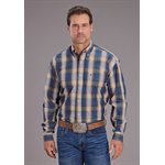 Chemise homme m / l plaid bleu roper