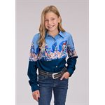 Chemise m / l fille Barrel racer Burgundy