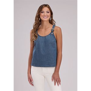 Womens denim tank top roper
