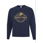 Chandail crewneck navy logo or