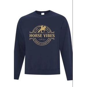 Chandail crewneck navy logo or