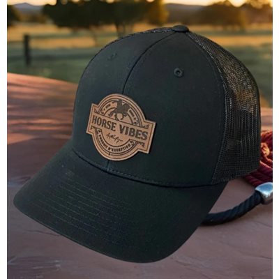 Casquette noir authentique horse vibes