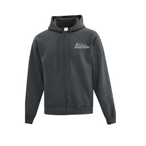 Grey zip hoodie family ranch horse vibes
