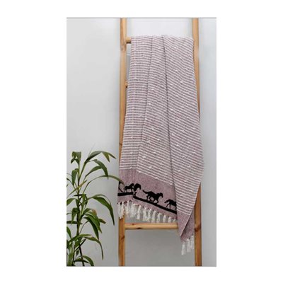 AWST COTTON THROW HORSE 50X60