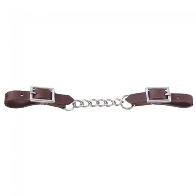 DR SINGLE CHAIN LEATHER CURB STRAP