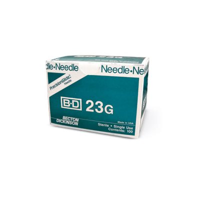 AIGUILLE - EMBOUT PLASTIQUE 23G X 3 / 4'' (100)