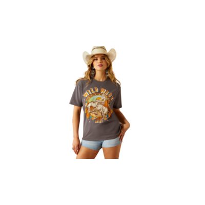 T shirt fem retro rodeo thunderstorm