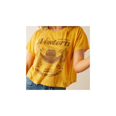 t shirt fem gold rush mango ariat