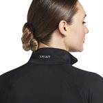 LADIES 1 / 4 ZIP BLACK SUNSTOPPER ARIAT SHIRT