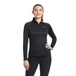 LADIES 1 / 4 ZIP BLACK SUNSTOPPER ARIAT SHIRT