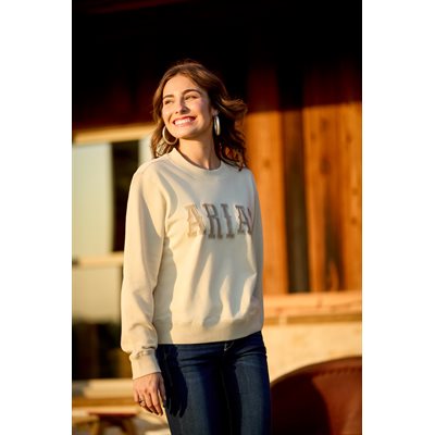 WOMENS ESSENTIAL CREW SWEATSHIRT ARIAT SUMMER SAND