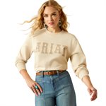 WOMENS ESSENTIAL CREW SWEATSHIRT ARIAT SUMMER SAND