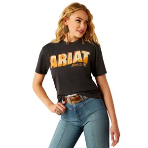 T SHIRT FEM POSTCARDS CHARCOAL ARIAT