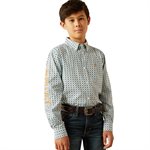 Chemise garcon m / l franklin Bleu / brun Ariat
