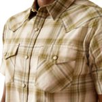Chemise homme m / c snap off white Ariat
