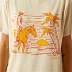 T shirt femme western surfer oatmeal Ariat