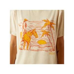 T shirt femme western surfer oatmeal Ariat