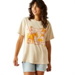 T shirt femme western surfer oatmeal Ariat