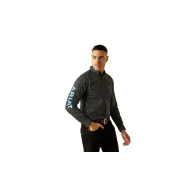 Chemise homme m / l team abel Noir / bleu Ariat