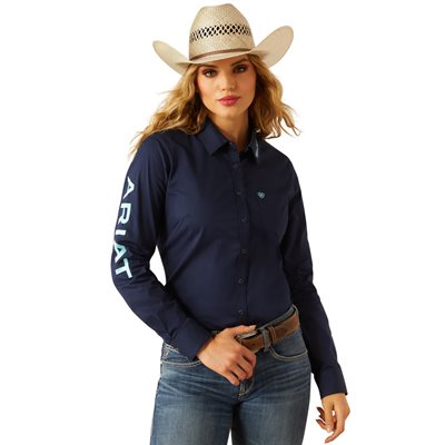 Chemise femme m / l kirby navy ariat