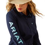 Chemise femme m / l kirby navy ariat