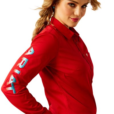 Chemise femme m / l kirby equst rouge