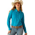 chemise femme kirby pro bleu ariat