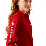 chemise fille m / l equest rouge ariat