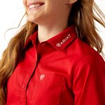 chemise fille m / l equest rouge ariat
