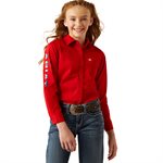 chemise fille m / l equest rouge ariat