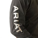 Chemise homme m / l team flower noir / blanc ariat