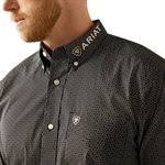 Chemise homme m / l team flower noir / blanc ariat